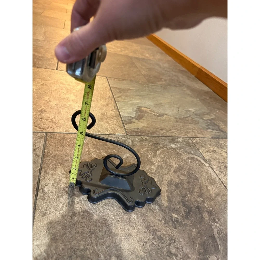 Vintage Style Cast Iron Scroll Wall Hook Fleur De Lis Decorative Brown Coat Hook